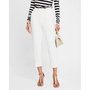 Maison Common Mid-Rise Slim-Leg Ankle Cotton-Blend Pants Size 42 US 12 Luxury